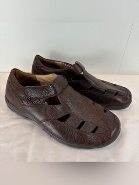 NWOT Propet Bayport Fisherman Sandal Brown Leather Men's 11.5X (3E) Velcro Close